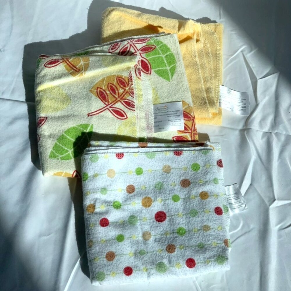 Set of 3 100% Organic Cotton Swaddle Blankets for Baby